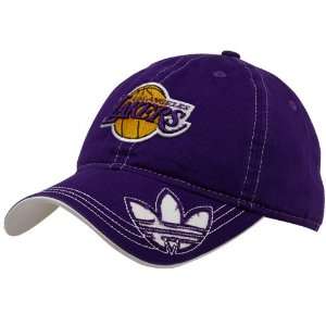  adidas Los Angeles Lakers Purple Cut Out Adjustable Hat 