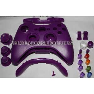 XBOX 360 Mat Purple FULL HOUSING SHELL,Controller Shell kit with all 