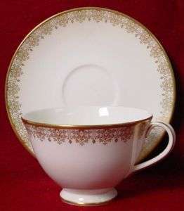ROYAL DOULTON china GOLD LACE H4989 pttrn CUP & SAUCER  