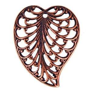  20mm Kabela Design Antique Copper Exotic Leaf Charm Arts 
