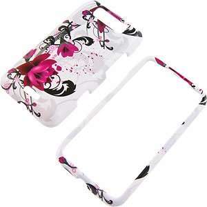   Flowers White Protector Case for LG Connect 4G MS840 Electronics
