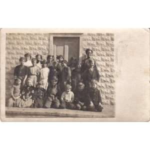  Antique Picture Postcard Of School Kids And Teacher 