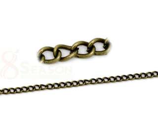 10M Bronze Tone Links Opened Curb Chains 4x3mm  