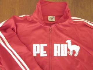 Cuy Arts PERU LLAMA Jacket Peruvian Soccer Warm Up Track Suit sz Small 