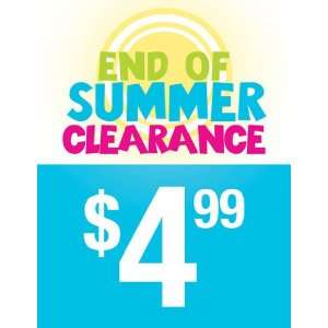  End Of Summer Clearance Muticolor Sign