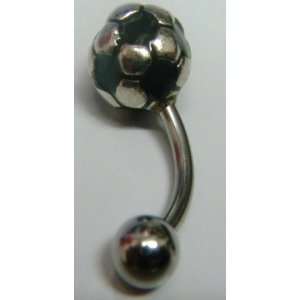  Soccer Ball Belly Button Ring (Brand New) 