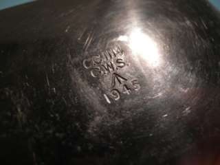   ALUMINUM SOAP DISH BROAD ARROW MARKED CWS 1945 / UNISSUED  