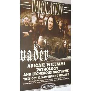  Immolation Poster   Flyer for Majesty & Decay Concert Tour 