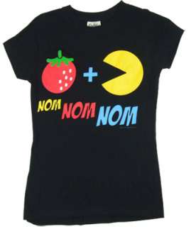 Nom Nom Nom   Pac Man Sheer Womens T shirt  