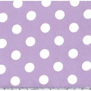  60 Wide Charmeuse Satin Jumbo Dot Lavender/White Fabric 