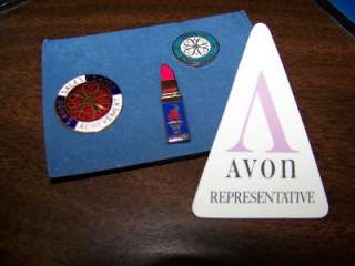 Avon Representative Collector Pins, Sales, Lipstick +  