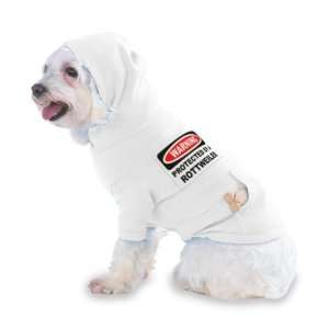WARNING PROTECTED BY A ROTTWEILER Hooded (Hoody) T Shirt with pocket 