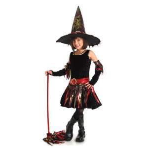  Princess Paradise Flame Witch with Arm Warmers Child Costume / Black 