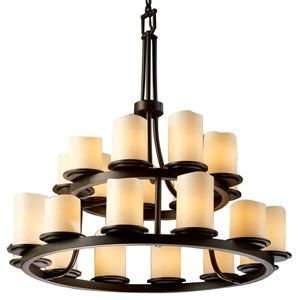   CandleAria Dakota Two Tier Chandelier  R064549   Glass Color  Amber