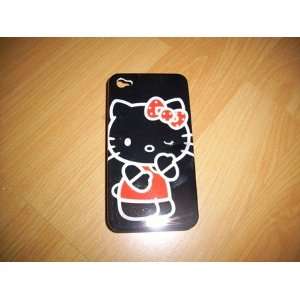 Iphone 4 Hello Kitty Hard Black Case Cover ~Ship From California~