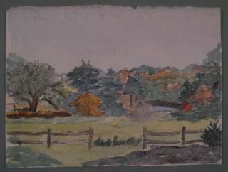 Maine watercolor by Saco artist S. B. Graves, ca. 1960  