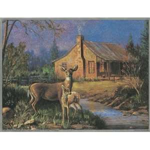 Deer Near Cabin by Marianne Caroselli 8x6  Kitchen 