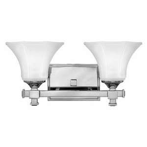 Hinkley 5852CM Abbie   Two Light Bath Bar, Chrome Finish with Etched 