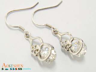   925Sterling Silver DROP Dangle Fashion EARRINGS W/CZ SE  