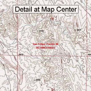   Quadrangle Map   San Felipe Pueblo NE, New Mexico (Folded/Waterproof