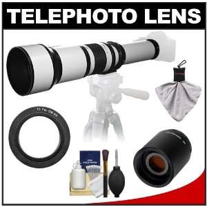  Samyang 650 1300mm f/8 16 Telephoto Lens (White) with 2x 