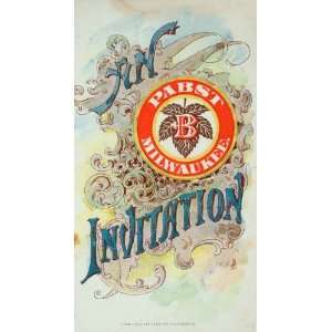  1893 Chicago Worlds Fair Pabst Beer Ad An Invitation 