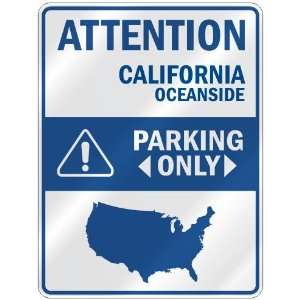 ATTENTION  OCEANSIDE PARKING ONLY  PARKING SIGN USA CITY CALIFORNIA