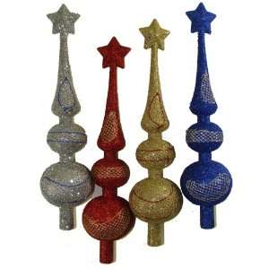   72 Colorful Glitter Finial Christmas Tree Toppers 11