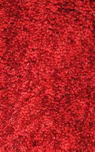 Wine Red Polyester Viscose Fluffy Plush Shag Area Rug  