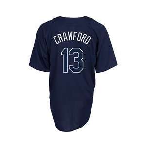  Tampa Bay Rays Authentic Carl Crawford BP Jersey   Navy 