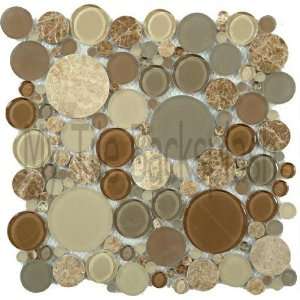    Bella Glass Tiles Bubble Series Toffee Sample