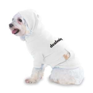  deafening Hooded T Shirt for Dog or Cat LARGE   WHITE Pet 