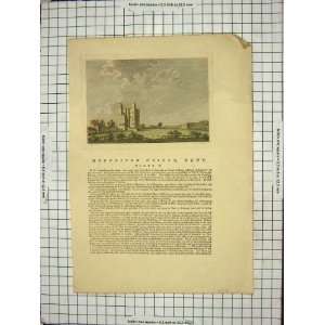  Rochester Castle Kent England Antique Print