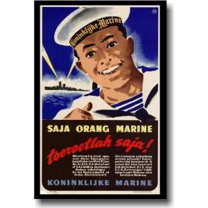  Saja Orang Marine   Vintage Reprint Poster Office 