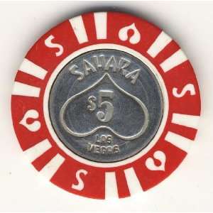 Sahara Casino Las Vegas NV Coin Inlay $5 Chip  Sports 