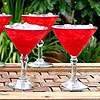 RUBY Red~Hand blown Martini Glass Set~Mexico NOVICA  