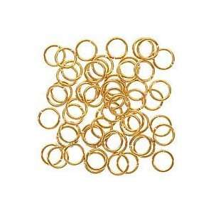  22K Gold Plated 8mm Open Jump Rings (100) Arts, Crafts 