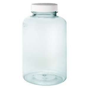 Qorpak PLC 06594 Clear PET Packer Bottle with 45 400 White 