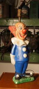Vintage Bozo the Clown Lamp  