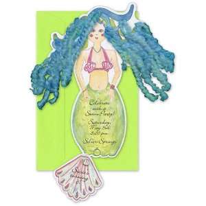   with Yarn Hair Beach and Pool Party Invitations Arts, Crafts & Sewing