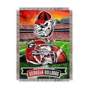Georgia Bulldogs NCAA Woven Tapestry Throw (Home Field Advantage) (48 