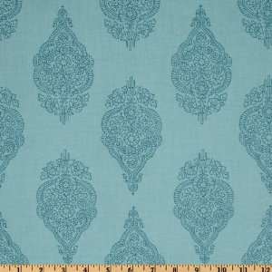  44 Wide Annette Tatum Boho Henna Sea Blue Fabric By The 