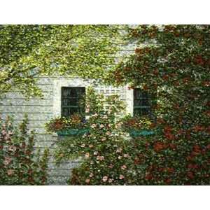  Patrick Antonelle   Roses and Hollyhocks I Canvas Giclee 