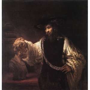 Greeting Card Rembrandt Aristotle with a Bust of Homer  