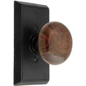   Providence Door Set With Brown Swirl Porcelain Knobs