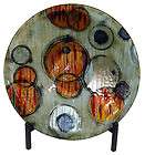 decorative silver brown black orange glass round plate $ 37 49 listed 