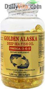 Gold Alaska Deep Sea Fish Oil Omega 3 6 9 EPA DHA 200SG  