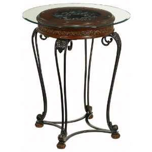  Metal Pub Table With Glass Top