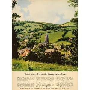  1955 Ad British Travel Devonshire Countryside Cuisine 