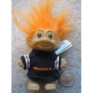  Russ Berrie Property Of Bengals Troll, with Orange 